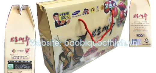 In hộp giấy táo đỏ Hàn Quốc sang trọng làm quà tặng - hình 2