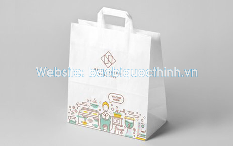 In túi giấy đẹp chất lượng, giá rẻ tại TPHCM 32 In túi giấy Kraft trắng